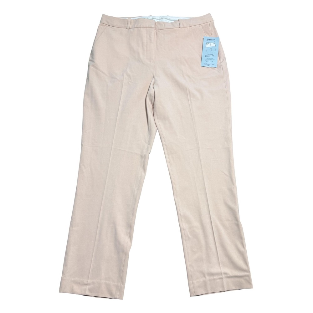 Coldwater Creek Pants Womens 16 Pink ShapeMe Straight Leg Dress Career Stretch